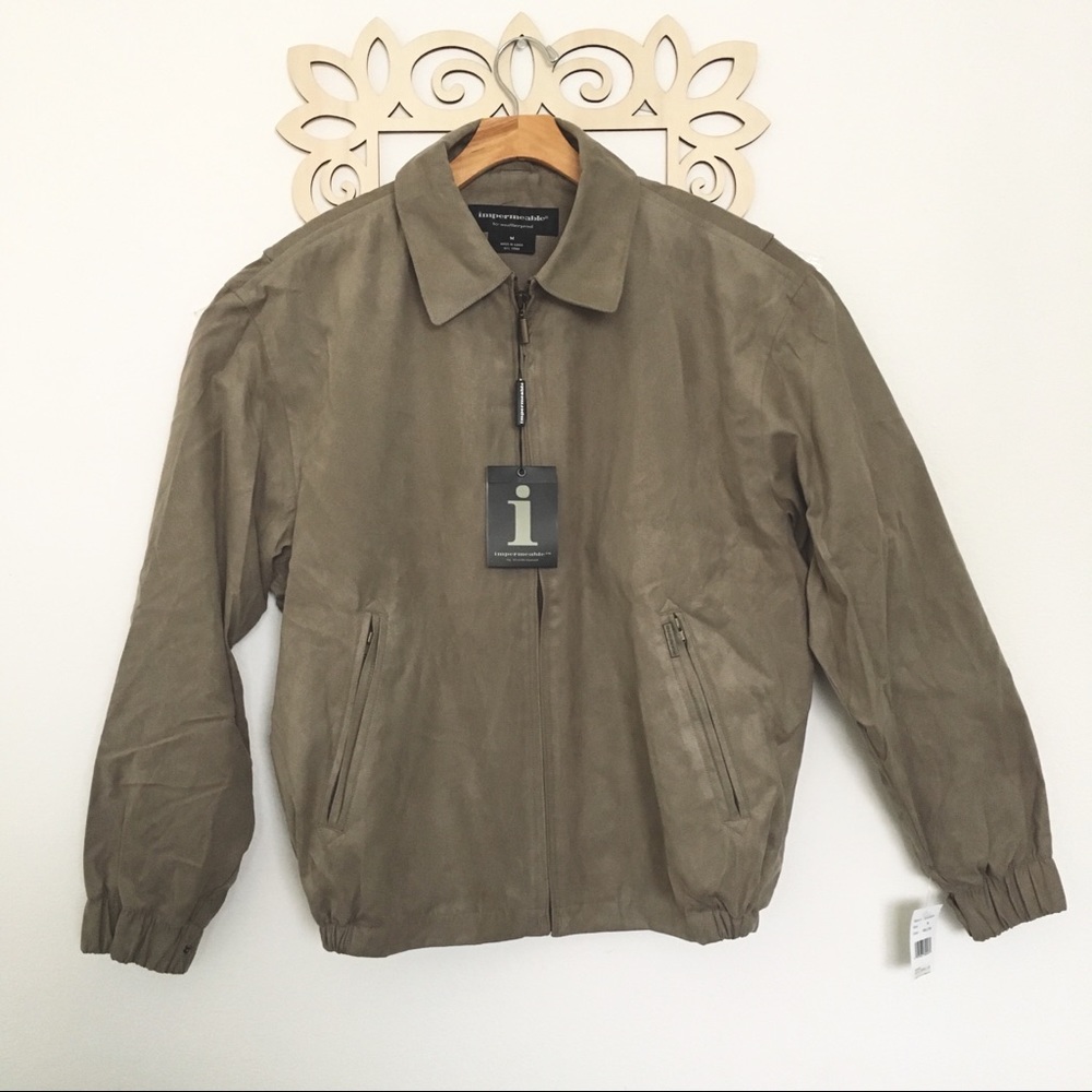 Nordstrom Micro Faux Suede Taupe Jacket